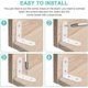 thumbnail image 3 of 12-pack 40 x 40 mm stainless steel corner joints for attaching wooden furniture, white, 3 of 4