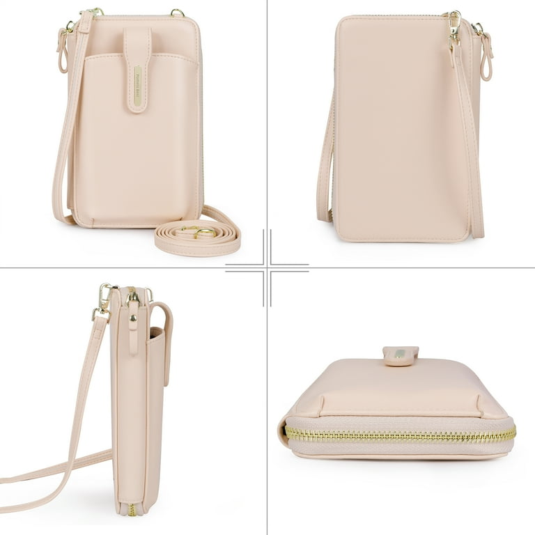 Pomelo Best Crossbody Cell Phone Purse for Women with Magnetic Phone Pocket and Card Slots Women s Size Medium Beige