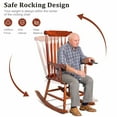 thumbnail image 6 of SalonMore Wood Porch Chair,Wood Rocking Chair for Garden Backyard Balcony,Brown, 6 of 10