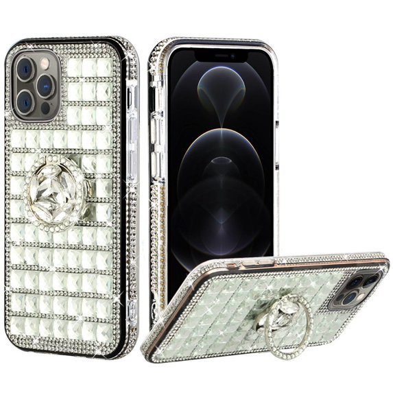 For Iphone Se287 Trendy Fashion Design Hybrid Case Cover - Ring Stand On Silver