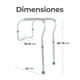 thumbnail image 5 of Rieles de Seguridad Gaon para Baño Desmontable con Altura Ajustable, 5 of 8