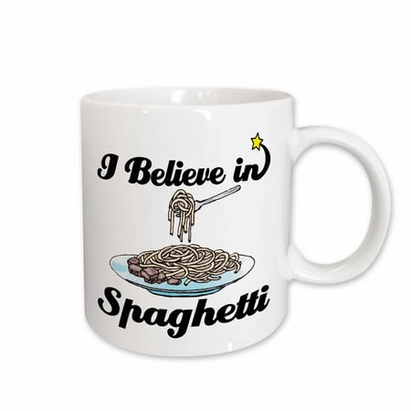 

3dRose I Believe In Spaghetti Ceramic Mug 15-ounce