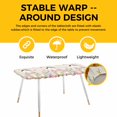 thumbnail image 4 of Easter Table Cloths for 8 Foot Rectangle Tables, Country Spring Rabbit Feet Eggs Botanical Flowers Patio Waterproof Elastic Fitted Tablecloths, Washable Rectangular Table Cover for Camping, 4 of 8