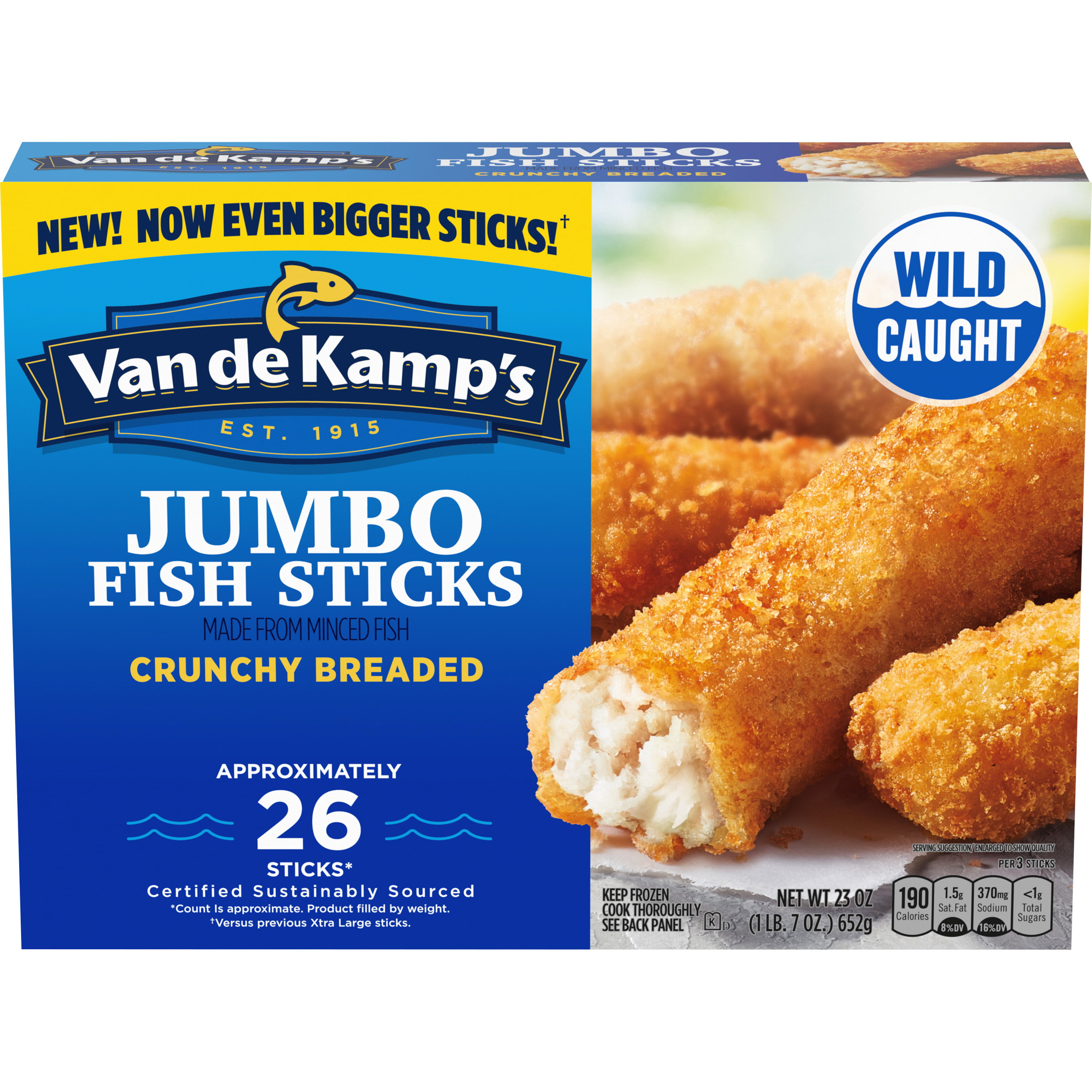 Van De Kamps Jumbo Fish Sticks 23oz