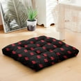 thumbnail image 4 of Cherries Floor Pillow&nbsp;– 22x22 Inch Square Meditation Cushion, Dutch Velvet, Pink & Red Fruit Print with Delicious Art Illustration, 4 of 7