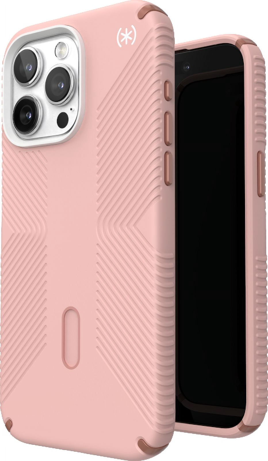 Speck iPhone 15 Pro Max Case-Presidio2 Grip-ClickLock-MagSafe-6.7 Inch Phone Case-Dahlia Pink/Rose Copper/White