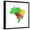 Black Frame, variant on Art.com Map of Brazil Art Print by malachy120, 30" x 30"