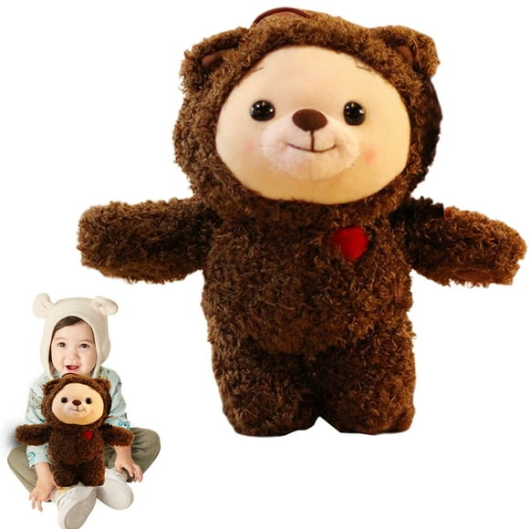 Plushies Clearance! Aedtie 25/38Cm Bear Deer Rainbow Teddy Bear Sofa Home Bed Dolls Stuffed Toys Plush Bear for Rainbow Plush Bear Toys Brown, 1 Doll