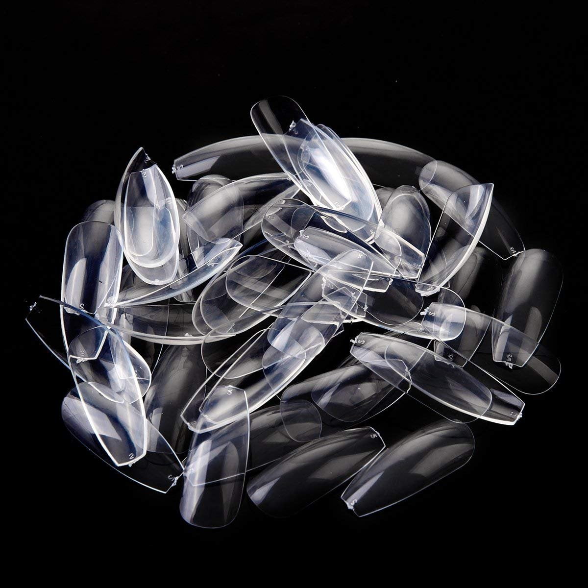 Makartt Coffin Nails-500pcs Medium Press on Nails Clear Ballerina Nails Full Cover Fake Nails for Nail Extension Acrylic Nails