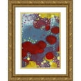 thumbnail image 1 of Ogren, Sarah 18x24 Gold Ornate Wood Framed with Double Matting Museum Art Print Titled - Big Red Flowers Abstract, 1 of 4
