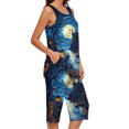 thumbnail image 6 of Tnhcen Women's Halloween Pajama Set 2 Piece Tank Top and Capri Pants Halloween Print Loungewear Soft Stretch Summer Sleepwear Plus Size S-2XL, 6 of 6