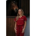 thumbnail image 4 of Women's scrub top, Western, Workwear, Uniform, Scrub Sets, Spurrin' Scrubs-Maroon Simple Aztec Top, 4 of 4