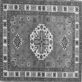thumbnail image 1 of Ahgly Company Indoor Square Medallion Gray Traditional Area Rugs, 3' Square, 1 of 1
