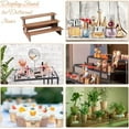 thumbnail image 6 of 3 Tier Wooden Display Risers Stand Rectangle Wood Table Cupcake Stand Spice Rack Organizer Coffee Jewelry Perfume Organizer for Cabinet Home Wedding Party for DIY, 6 of 7