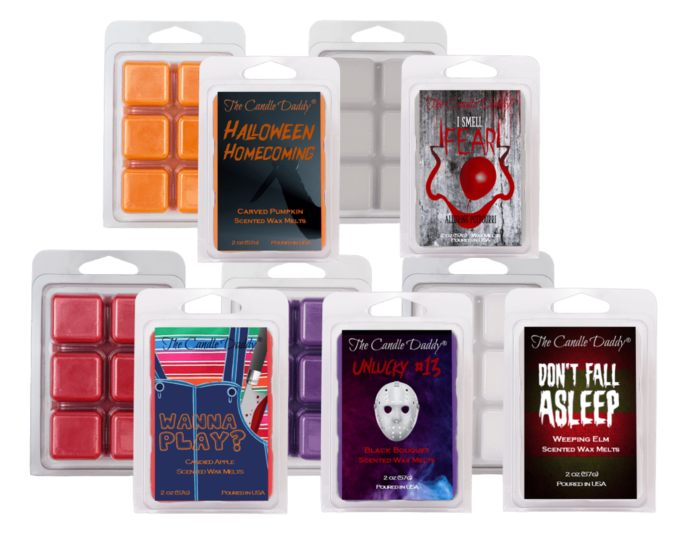 Halloween Movie 5 Pack - 5 Amazingly Wax Melts - 30 Total Cubes - Total - Walmart.com