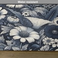 thumbnail image 5 of Ambesonne Navy Blue Place Mats Set of 4, Night Floral Garden Print, Standard Size, Coconut Dark Slate Blue, 5 of 5