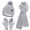 Gray, variant on FZ FANTASTIC ZONE Womens Winter Knit Beanie Hats and Touchscreen Gloves Long Scarf Set with Warm Fleece Lined Skull Caps Gloves Scarves for Women