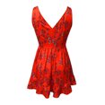 thumbnail image 5 of DailyTrove Women's Floral Print Ruffled Midi Dress - Polyester Casual & Garden Party Wear, Romantic for Gatherings, 5 of 5