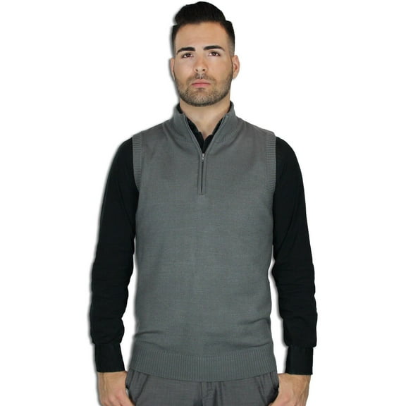 Blue Ocean Mens Half Zip Sweater Vest (sv-277)