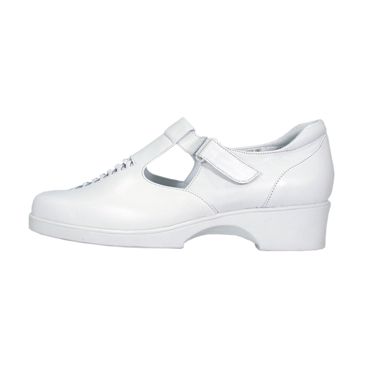 24 HOUR COMFORT Yvette Wide Width Comfort Shoes For Work and Casual Attire WHITE 5.5