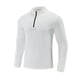 thumbnail image 3 of pstuiky camisa de manga larga para hombre, Top deportivo elástico de manga larga con cuello alto y media cremallera para hombre, color liso camisetas de hombre m, 3 of 3