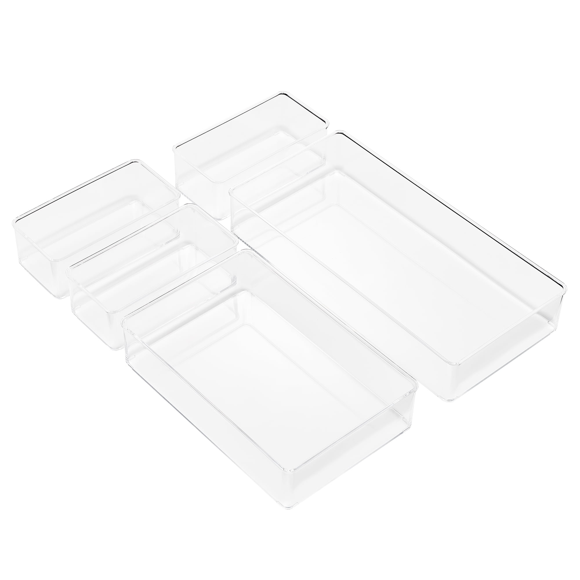 Sorbus organizer, Storage bin Drawer organizers for Kitchen, Kitchen Utensils, Bathroom, Office, Vanity, and more (5-Piece Set)