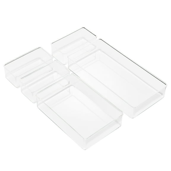 Clear Drawer Organizer Set for Office Storage