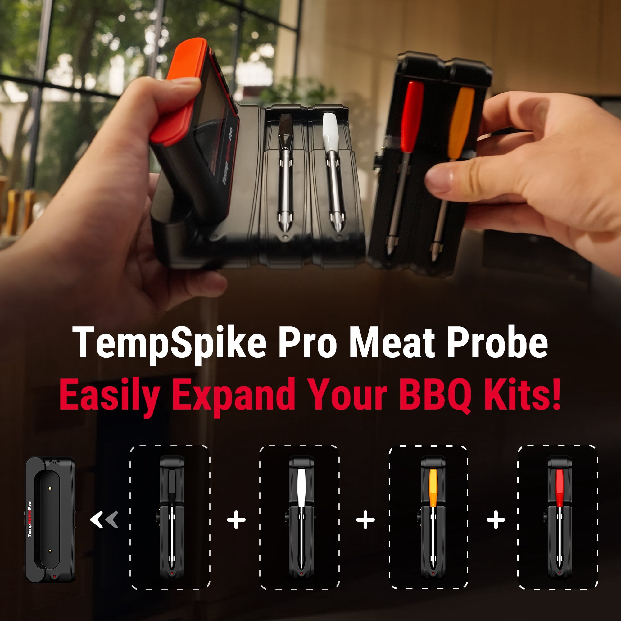 [Add-On Only] TempSpike Pro Wireless Meat Thermometer Meat Probe with Accurate Temperature Sensor - White