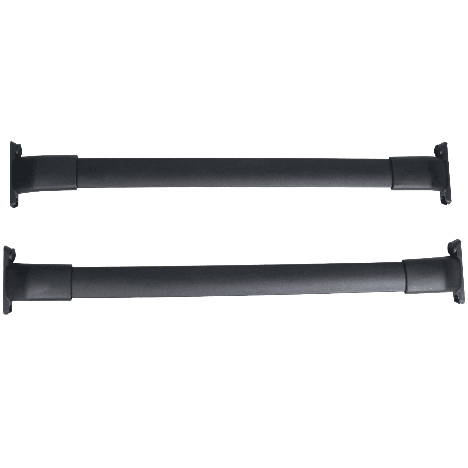 Ikon Motorsports Compatible with 13-16 Mazda CX-5 CX5 OE Style Cross Bar Roof Rack Black Aluminum