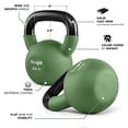 thumbnail image 3 of Kettlebell Yes4All Neopreno 11,3 kg 25 libras Verde Brillante, 3 of 7