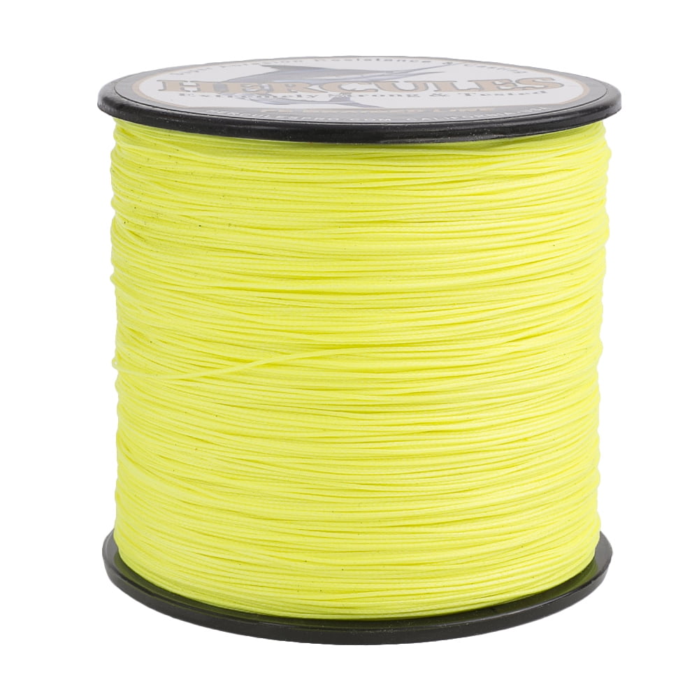 HERCULES Super Cast 500M 547 Yards Braided Fishing Line 60 LB Test for Saltwater Freshwater PE Braid Fish Lines Superline 8 Strands - Flourescent Yellow, 60LB (27.2KG), 0.40MM