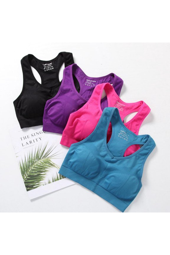 Beauty Back Yoga Fitness Bra Wrapped Chest Hive Shockproof Sports Bra Backless Push Up Workout Bralettes