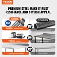 thumbnail image 2 of VEVOR Stainless Steel Work Table Commercial Food Prep Table 24"x36" with Casters, 2 of 9