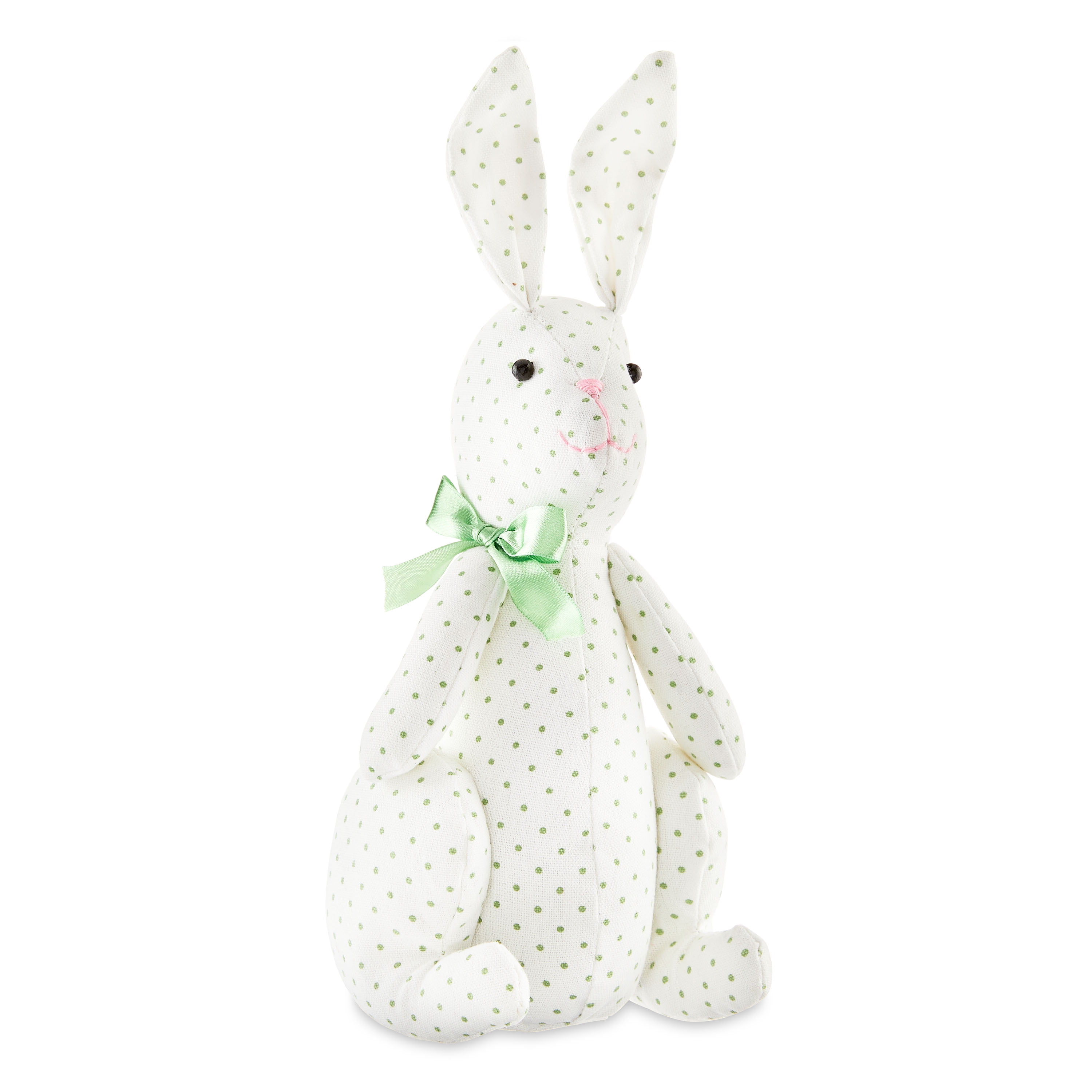 "Way to Celebrate!" "Way to Celebrate! Easter Fabric Bunny Decor, Green Dots"