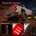 thumbnail image 3 of TRUE MODS Smoked Full LED Tail Light Assembly Replacement for 2019-2025 Chevy Silverado 1500 2500 3500 HD w/ Stock Halogen Bulb Aftermarket Custom Driver Passenger Rear Brake Turn Signal Taillight, 3 of 8