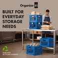 thumbnail image 3 of ORGANIZE-IT! Storage Milk Crate, Heavy-Duty Versatile Box Organizers, Blue, 4 Pack, 3 of 5