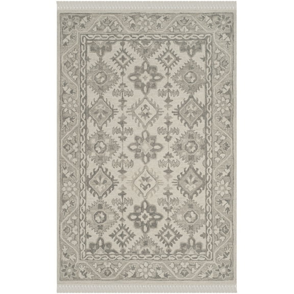 SAFAVIEH Aspen Shannen Southwestern Wool Runner Rug, Light Grey/Grey, 2'3" x 5'