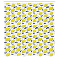 thumbnail image 2 of Ambesonne Lemon Shower Curtain, Modern Design Citrus Pattern, 69"Wx75"L, Yellow Royal Blue White, 2 of 4