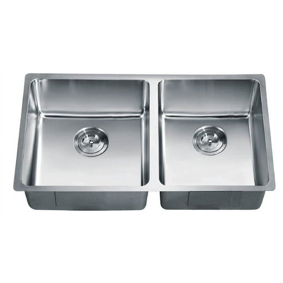 Dawn® Undermount Small Corner Radius Double Bowl Sink (Small Bowl on Right)