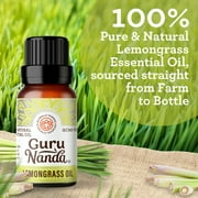 GuruNanda 100% Pure & Natural Lemongrass Essential Oil for Aromatherapy & Diffuser - 15ml