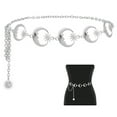 thumbnail image 2 of Hukapapa 1 pieza cadena de metal para el cuerpo de las mujeres cadena de la cintura del vientre joyería del cuerpo de moda cinturones de enlace plata, 2 of 8