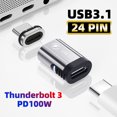 USB C Adapter PD 100W USB3.1 24Pin Fast Charging 10Gbp/s Data