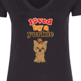 thumbnail image 4 of Inktastic Yorkshire Terrier Dog Yorkie Women's V-Neck T-Shirt, 4 of 5