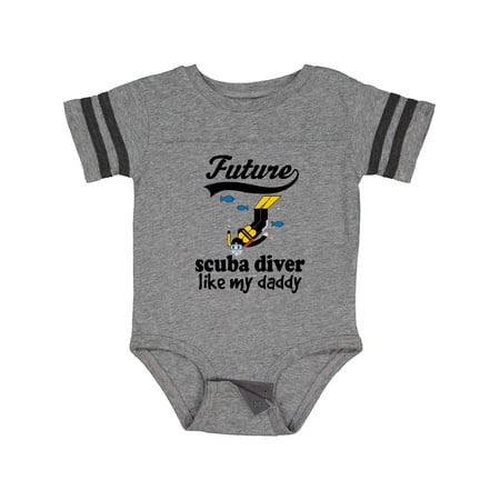 

Inktastic Diving Future Scuba Diver Like Daddy Gift Baby Boy Bodysuit