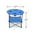 thumbnail image 3 of ETNA Folding Camp Table Foldable Beach Table with Cup Holders, 28" - Blue, 3 of 7