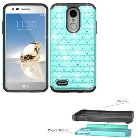 - Phone Case for LG Rebel 4 Prepaid, Rebel 3, Phoenix 4, Phoenix 3, Zone 4, Aristo 3 Case, Aristo 2 Plus, Fortune 2, Risio 2, Tribute-Empire, Tribute Dynasty Crystal Cover (Crystal Teal with Black)
