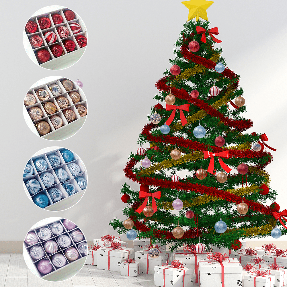 Kepooman Christmas Tree Ornaments, 12Pcs Christmas Ball Decoration Set for Decor, Christmas Ball Shatterproof Hanging Tree Ornament Set, Red Kepooman Christmas Tree Ornaments, 12Pcs Christmas Ball Decoration Set for Decor, Christmas Ball Shatterproof Hanging Tree Ornament Set, Red