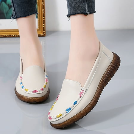 

Vedolay Casual Shoes For Summer Slip On Shoes for Women Comfort Summer Loafers Soft Business Casual Sneakers Brown 7.5
