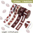 thumbnail image 2 of HAOAN 20Yards Blue Sky White Clouds Ribbon 1 Inch Wide Sky Clouds Polyester Ribbon 0.3mm Thick White and Blue Decorative Ribbon, 2 of 6
