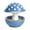 Blue, variant on Mushroom Bird Feeding Bowl for Pet Birds, 11Cm/4.3Inch Food Dish with Lower Bowl Base for Indoor Cage and Garden Use